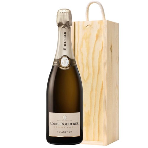 Louis Roederer Collection 244 Champagne 75cl In Pine Wooden Gift Box